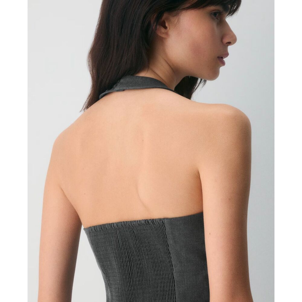 Aritzia Sunday Best Gala Halter Top in Heather Charcoal NWT - Picture 5 of 15